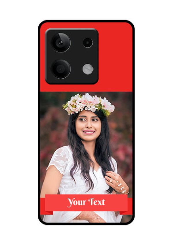 Poco X6 Neo 5G Custom Glass Phone Case - Simple Red Color Design