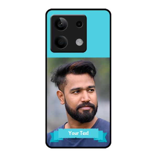Poco X6 Neo 5G Custom Glass Phone Case - Blue Color Design Poco X6 Neo 5G Custom Glass Phone Case - Blue Color Design