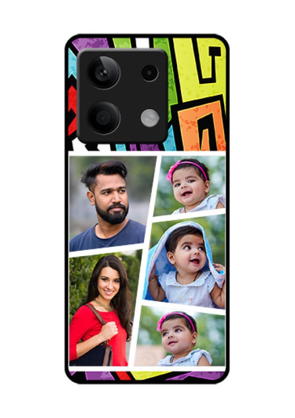 Poco X6 Neo 5G Custom Glass Phone Case - Graffiti Pattern Design