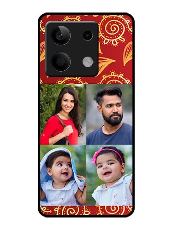 Custom Poco X6 Neo 5G Custom Glass Phone Case - 4 Image Traditional Design