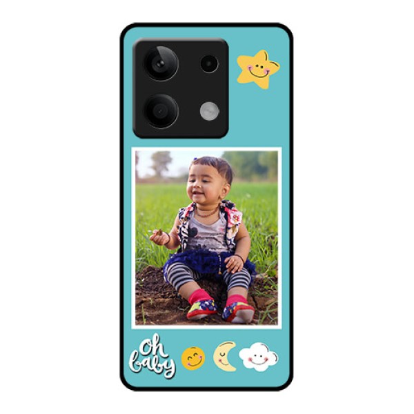 Poco X6 Neo 5G Custom Glass Phone Case - Smiley Kids Stars Design