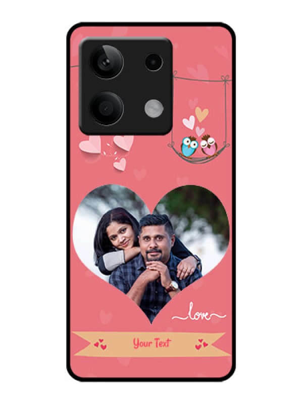 Custom Poco X6 Neo 5G Custom Glass Phone Case - Peach Color Love Design