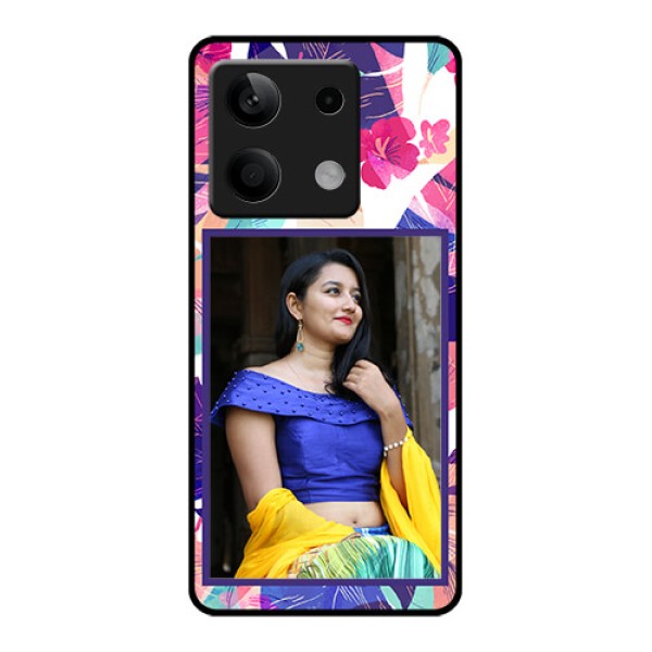 Poco X6 Neo 5G Custom Glass Phone Case - Abstract Floral Design