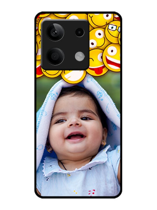 Custom Poco X6 Neo 5G Custom Glass Phone Case - With Smiley Emoji Design