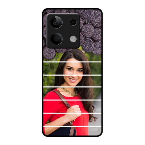 Poco X6 Neo 5G Custom Glass Phone Case - With Oreo Biscuit Design Poco X6 Neo 5G Custom Glass Phone Case - With Oreo Biscuit Design