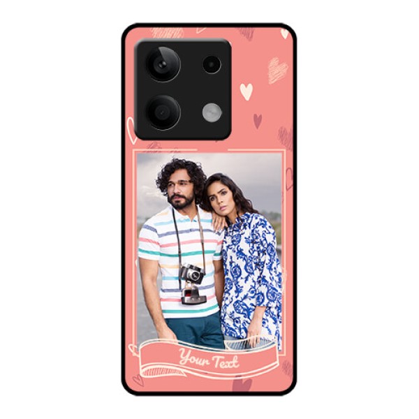 Poco X6 Neo 5G Custom Glass Phone Case - Love Doodle Art Design