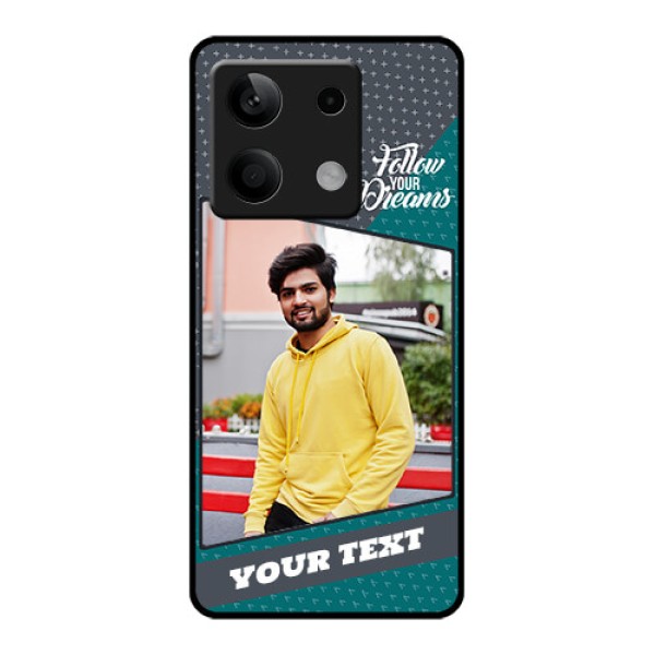 Poco X6 Neo 5G Custom Glass Phone Case - Background Pattern Design With Quote