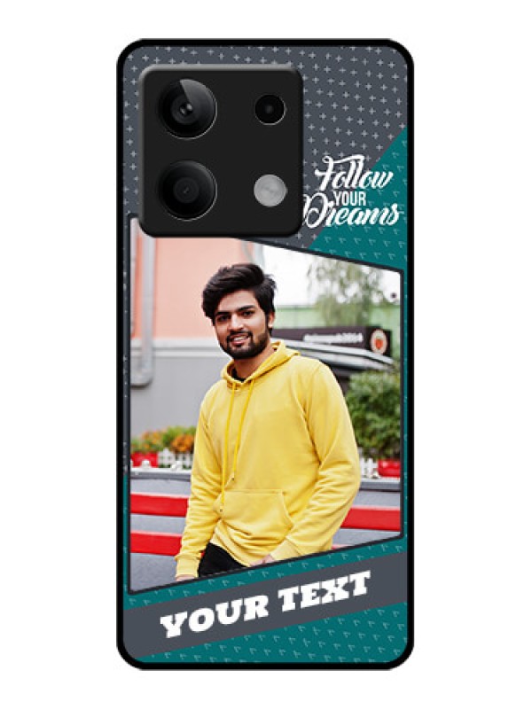 Custom Poco X6 Neo 5G Custom Glass Phone Case - Background Pattern Design With Quote