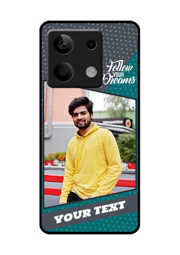 Poco X6 Neo 5G Custom Glass Phone Case - Background Pattern Design With Quote