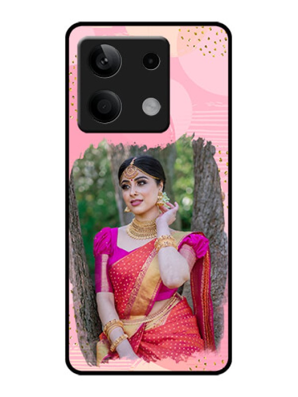 Custom Poco X6 Neo 5G Custom Glass Phone Case - Gold Glitter Splash Design