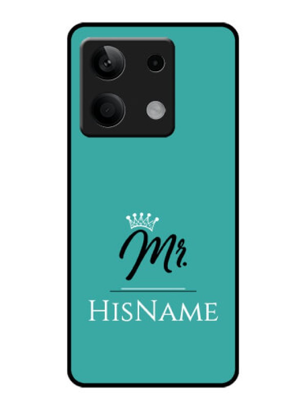 Custom Poco X6 Neo 5G Custom Glass Phone Case - Mr With Name Design