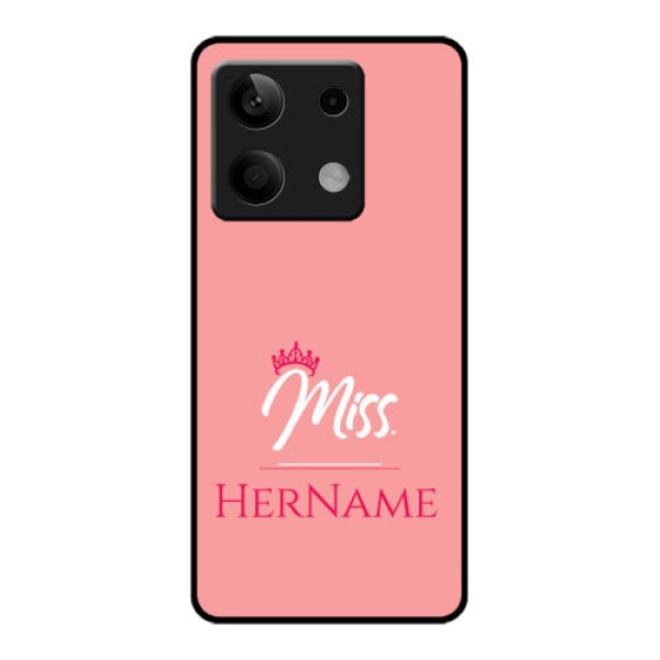Poco X6 Neo 5G Custom Glass Phone Case - Mrs With Name Design