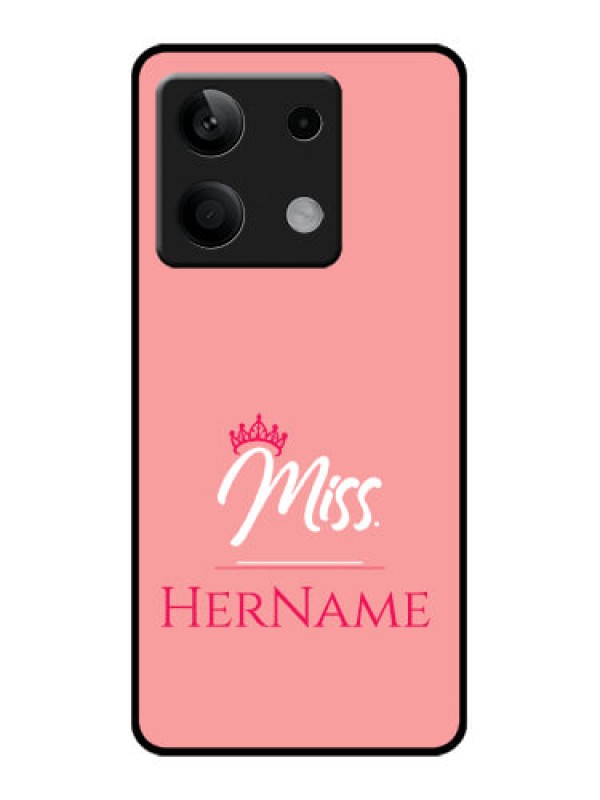 Custom Poco X6 Neo 5G Custom Glass Phone Case - Mrs With Name Design