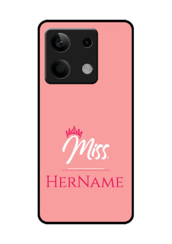Poco X6 Neo 5G Custom Glass Phone Case - Mrs With Name Design