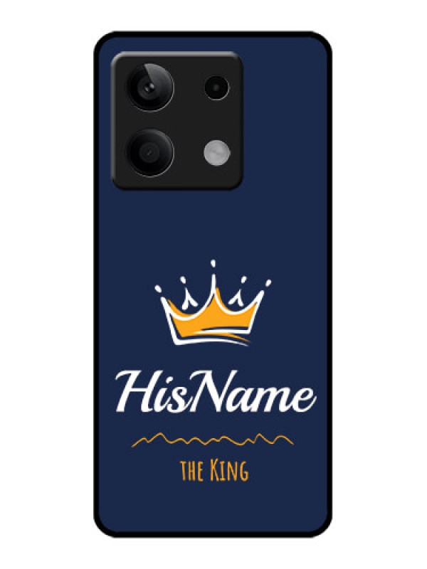 Custom Poco X6 Neo 5G Custom Glass Phone Case - King With Name Design