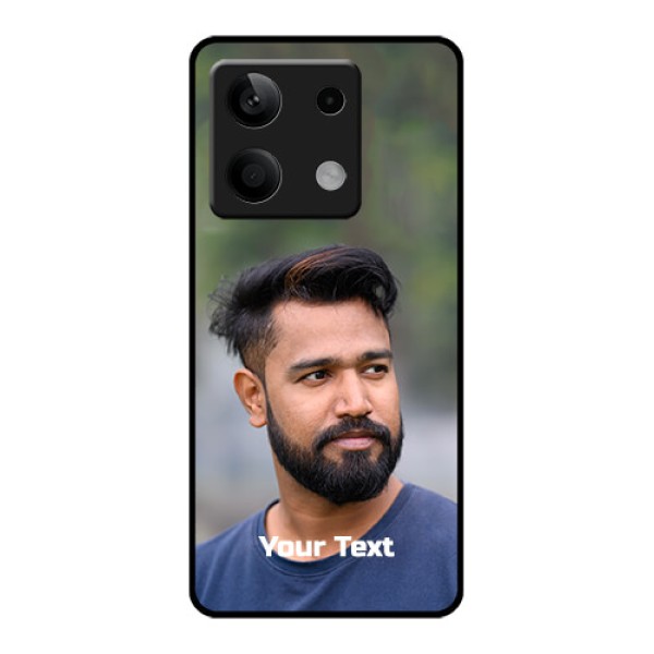 Poco X6 Neo 5G Custom Glass Phone Case - Photo With Text Design