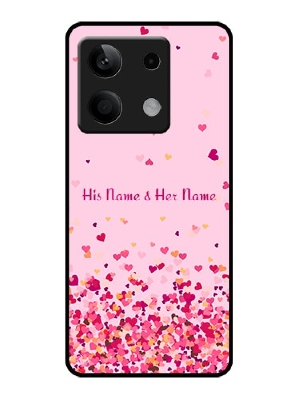 Custom Poco X6 Neo 5G Custom Glass Phone Case - Floating Hearts Design