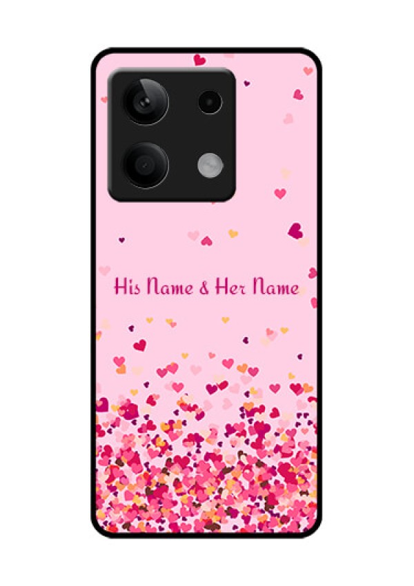 Poco X6 Neo 5G Custom Glass Phone Case - Floating Hearts Design