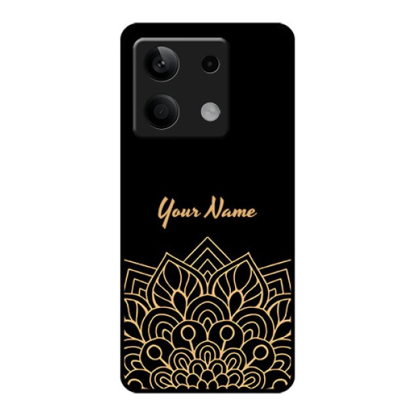 Poco X6 Neo 5G Custom Glass Phone Case - Golden Mandala Design