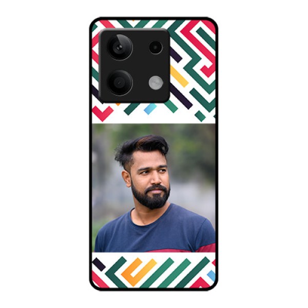 Poco X6 Neo 5G Custom Glass Phone Case - Colorful Maze Pattern Design Poco X6 Neo 5G Custom Glass Phone Case - Colorful Maze Pattern Design