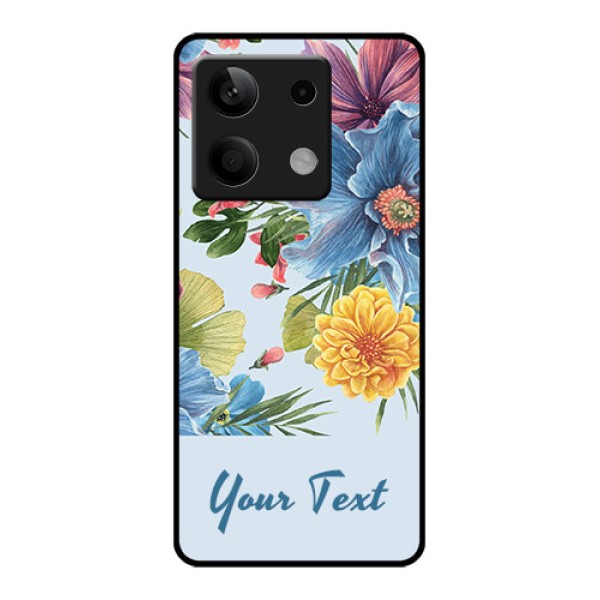 Poco X6 Neo 5G Custom Glass Phone Case - Stunning Watercolored Flowers Painting Design Poco X6 Neo 5G Custom Glass Phone Case - Stunning Watercolored Flowers Painting Design