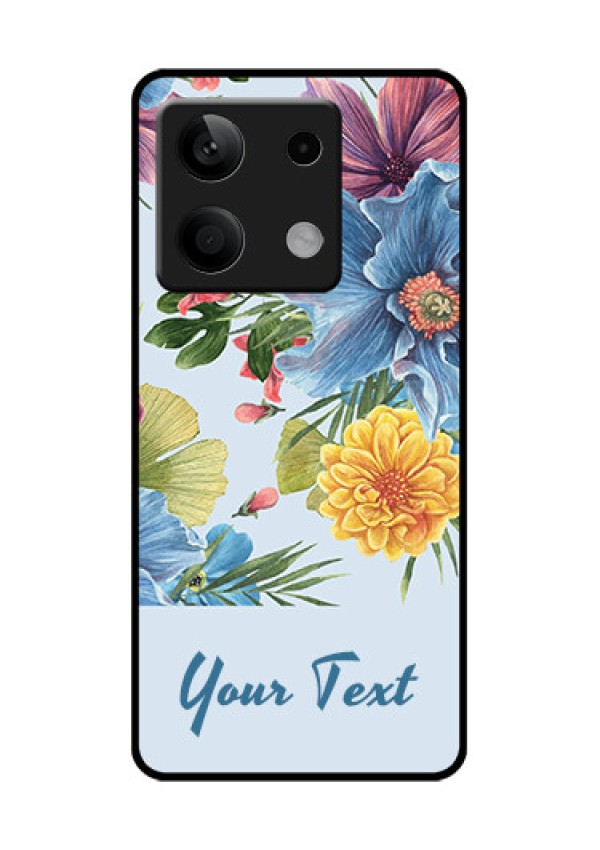 Poco X6 Neo 5G Custom Glass Phone Case - Stunning Watercolored Flowers Painting Design