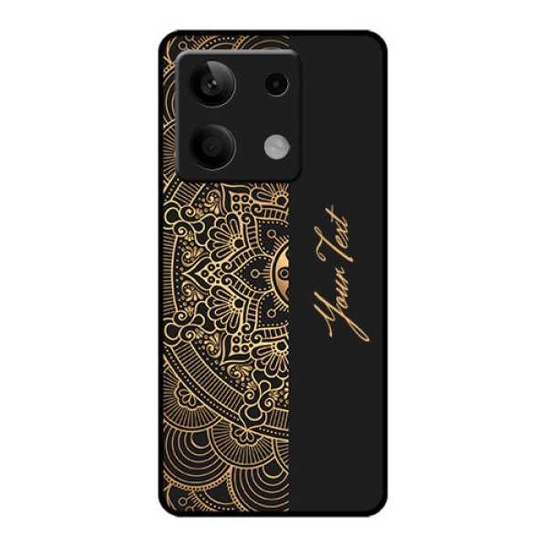 Poco X6 Neo 5G Custom Glass Phone Case - Mandala Art With Custom Text Design