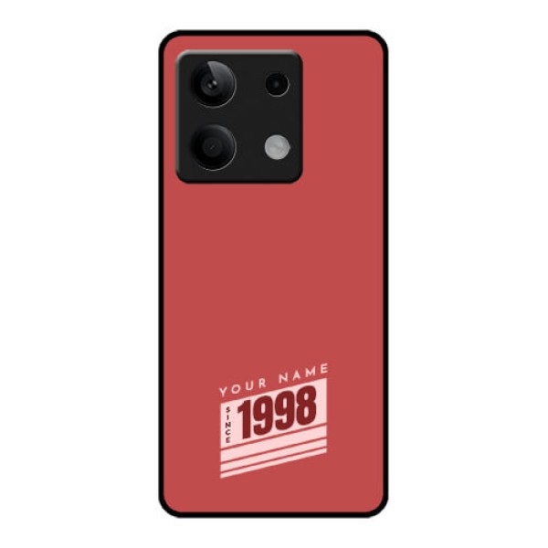 Poco X6 Neo 5G Custom Glass Phone Case - Red Custom Year Of Birth Design Poco X6 Neo 5G Custom Glass Phone Case - Red Custom Year Of Birth Design