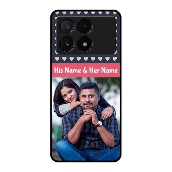 Poco X6 Pro 5G Custom Glass Phone Case - Love Symbols Design