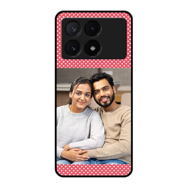 Poco X6 Pro 5G Custom Glass Phone Case - White Dotted Design