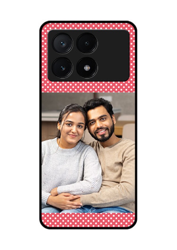 Poco X6 Pro 5G Custom Glass Phone Case - White Dotted Design
