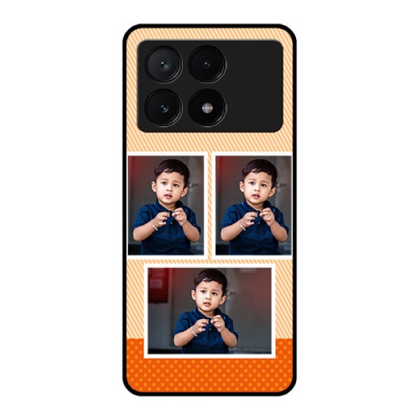 Poco X6 Pro 5G Custom Glass Phone Case - Bulk Photos Upload Design