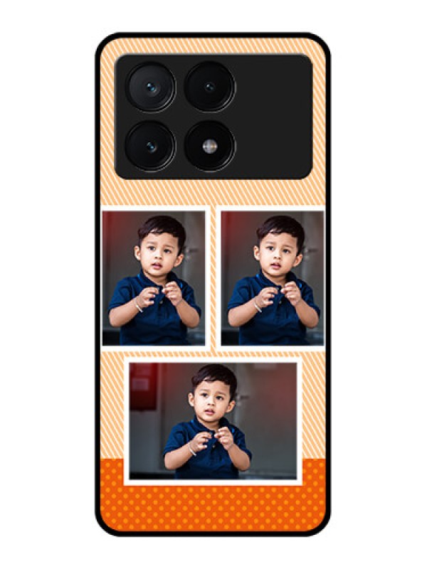 Custom Poco X6 Pro 5G Custom Glass Phone Case - Bulk Photos Upload Design