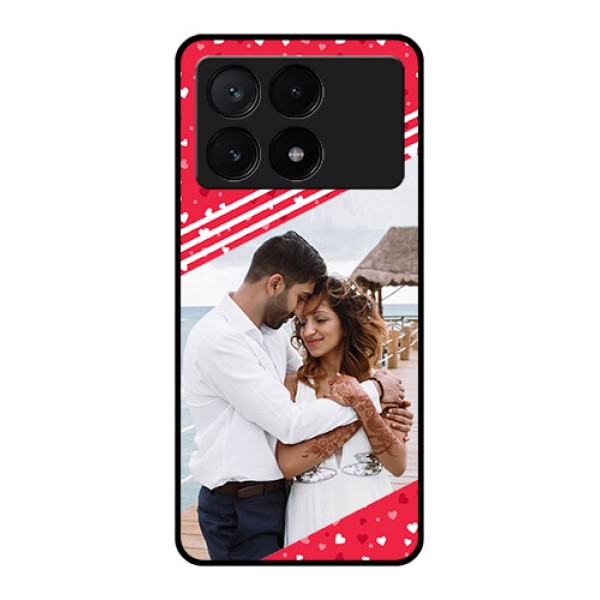 Poco X6 Pro 5G Custom Glass Phone Case - Valentines Gift Design