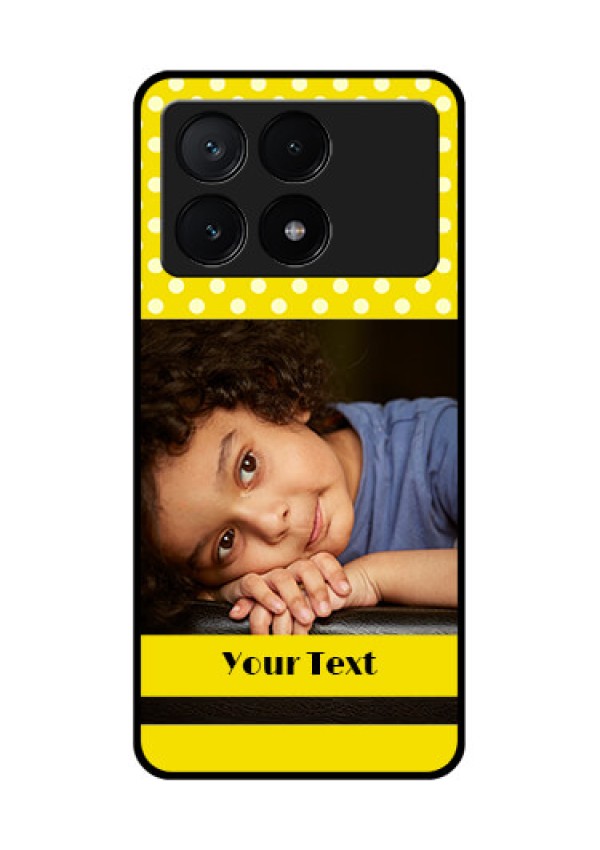 Poco X6 Pro 5G Custom Glass Phone Case - Bright Yellow Case Design
