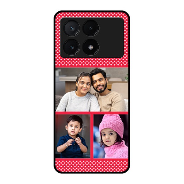 Poco X6 Pro 5G Custom Glass Phone Case - Bulk Photo Upload Design