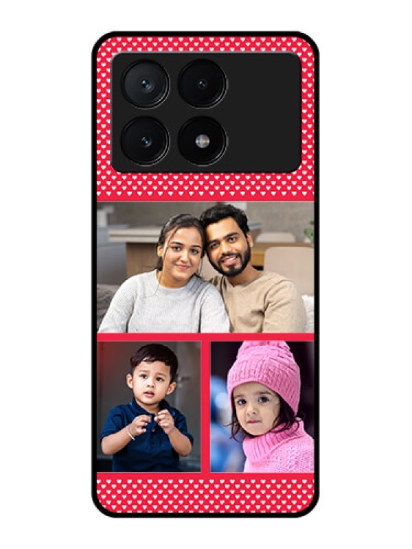 Custom Poco X6 Pro 5G Custom Glass Phone Case - Bulk Photo Upload Design