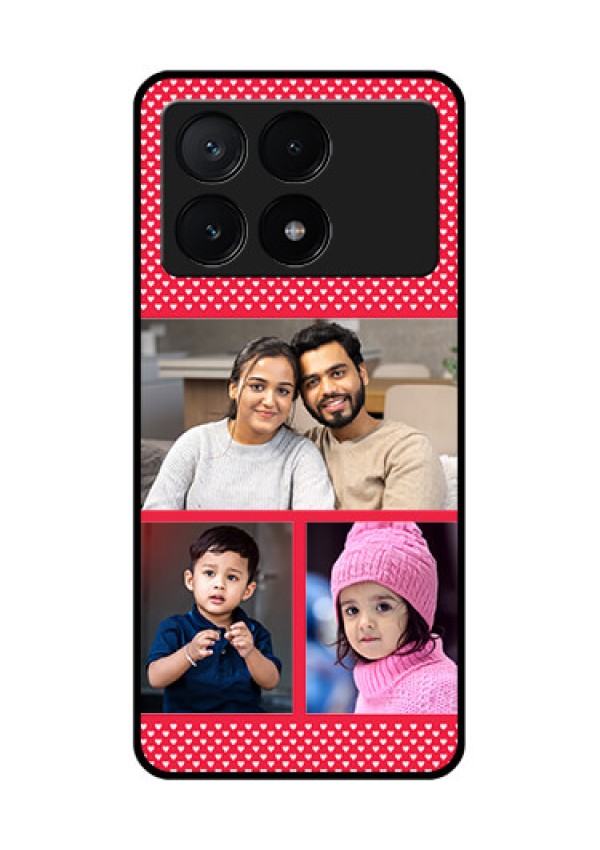 Poco X6 Pro 5G Custom Glass Phone Case - Bulk Photo Upload Design
