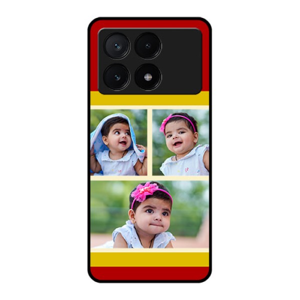 Poco X6 Pro 5G Custom Glass Phone Case - Multiple Pic Upload Design