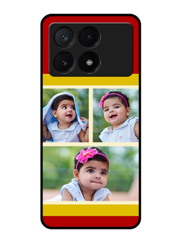 Custom Poco X6 Pro 5G Custom Glass Phone Case - Multiple Pic Upload Design
