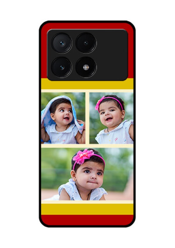 Poco X6 Pro 5G Custom Glass Phone Case - Multiple Pic Upload Design