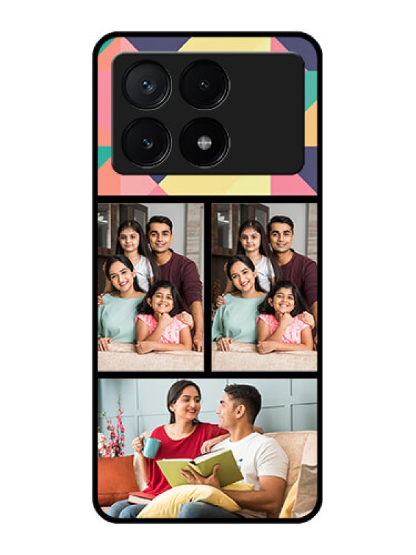 Custom Poco X6 Pro 5G Custom Glass Phone Case - Bulk Pic Upload Design