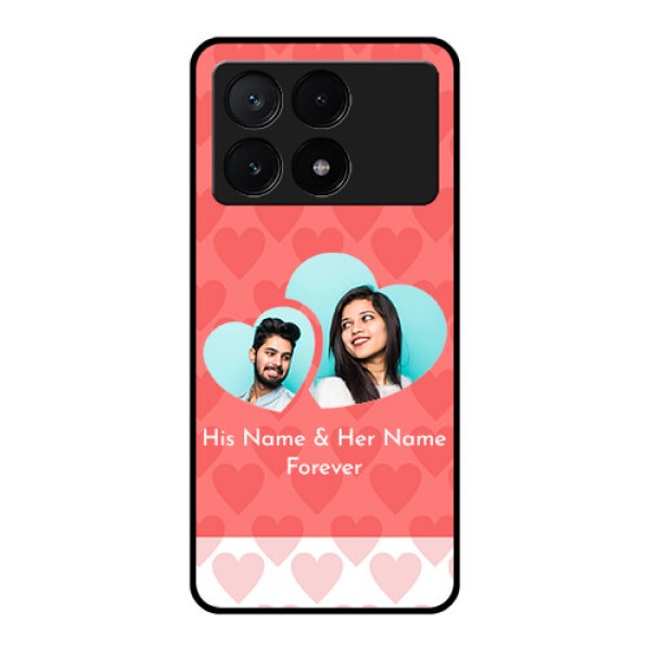 Poco X6 Pro 5G Custom Glass Phone Case - Couple Pic Upload Design