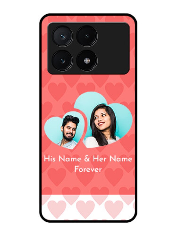 Custom Poco X6 Pro 5G Custom Glass Phone Case - Couple Pic Upload Design