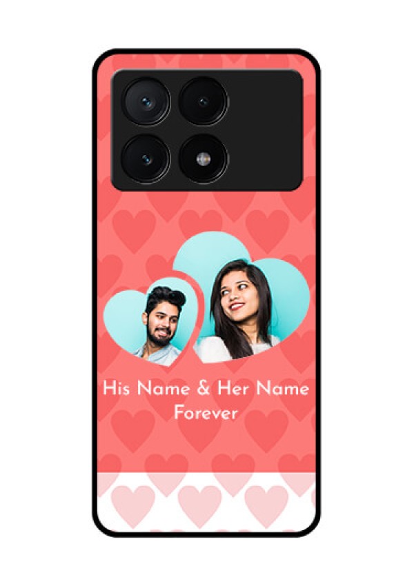 Poco X6 Pro 5G Custom Glass Phone Case - Couple Pic Upload Design