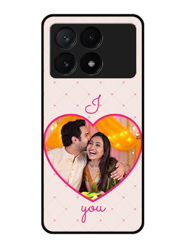 Custom Poco X6 Pro 5G Custom Glass Phone Case - Heart Shape Design