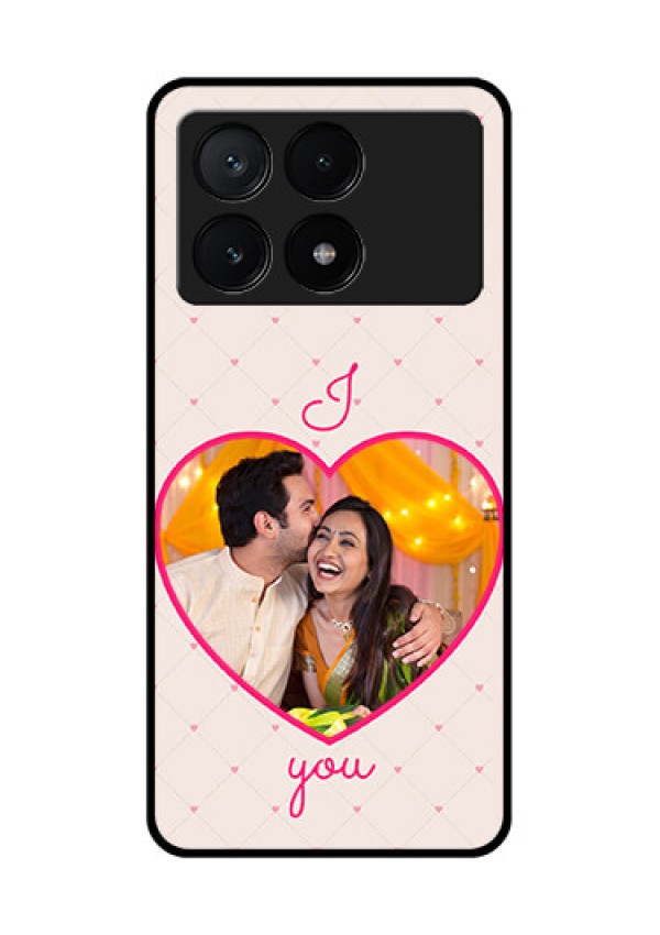 Poco X6 Pro 5G Custom Glass Phone Case - Heart Shape Design