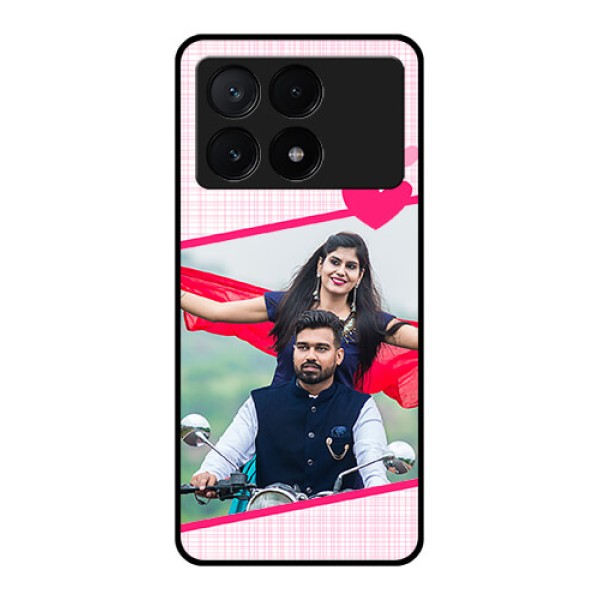 Poco X6 Pro 5G Custom Glass Phone Case - Love Shape Heart Design