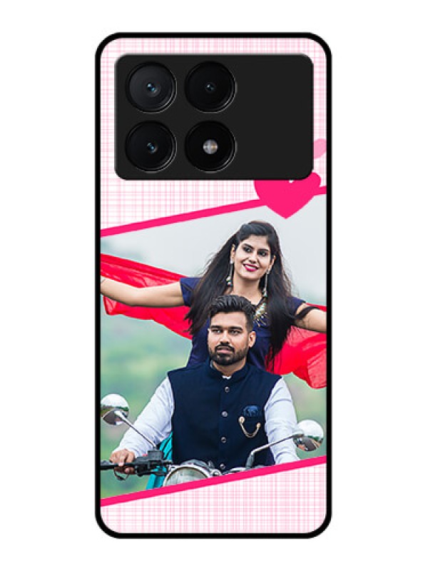 Custom Poco X6 Pro 5G Custom Glass Phone Case - Love Shape Heart Design