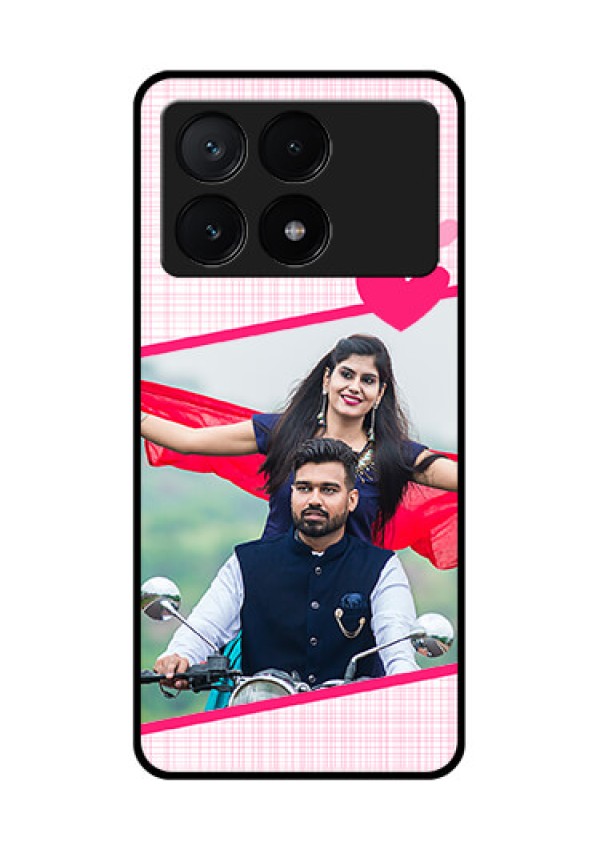 Poco X6 Pro 5G Custom Glass Phone Case - Love Shape Heart Design